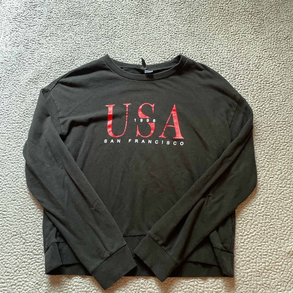 H&M USA SF Black Sweater S